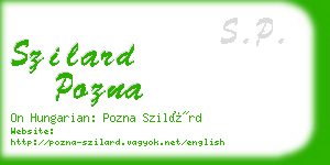 szilard pozna business card
